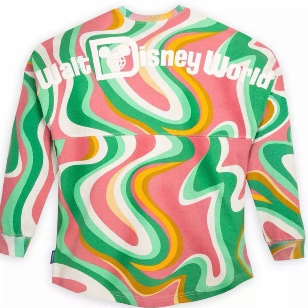 NEW WDW SWIRL Spirit Jersey & Ears Set Adult Walt Disney World XS AOP 4 Spring - Picture 11 of 15